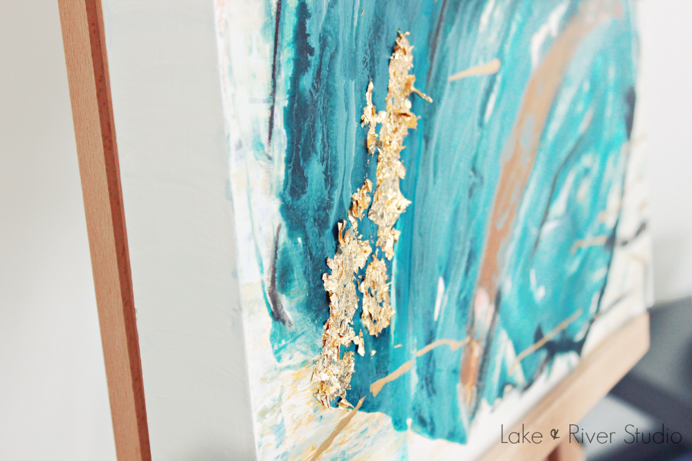 gold leafing on painting