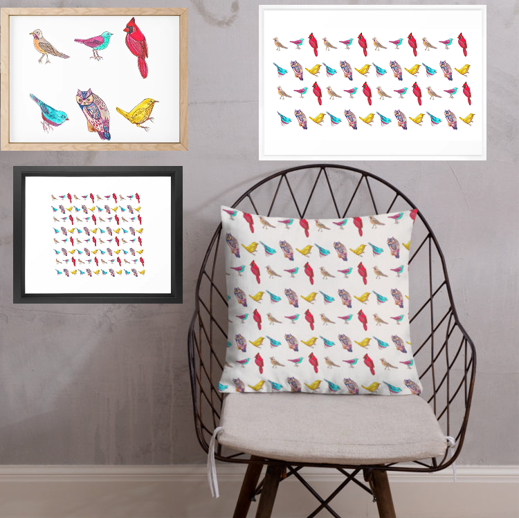 bird pattern print