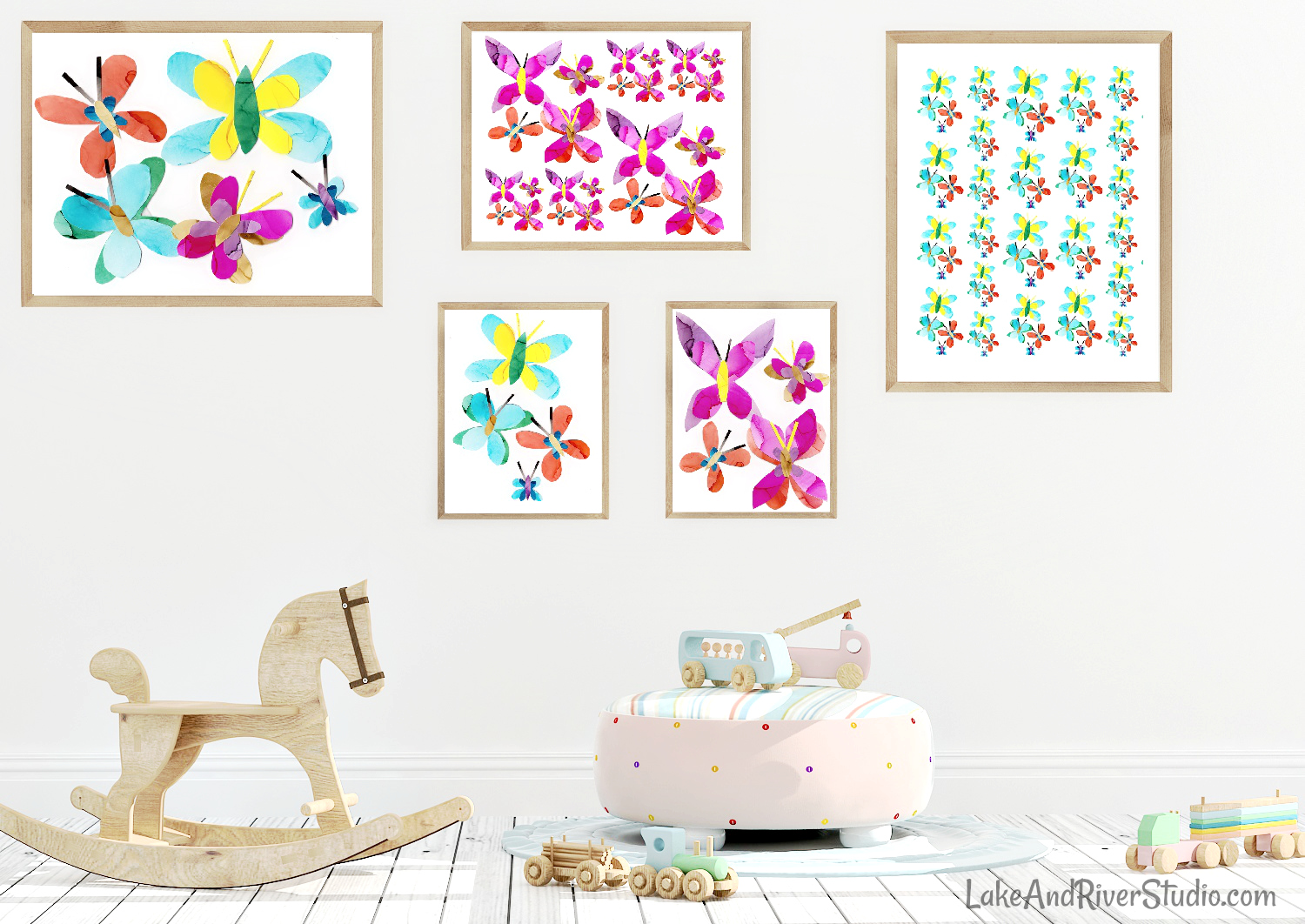 colorful butterfly art prints