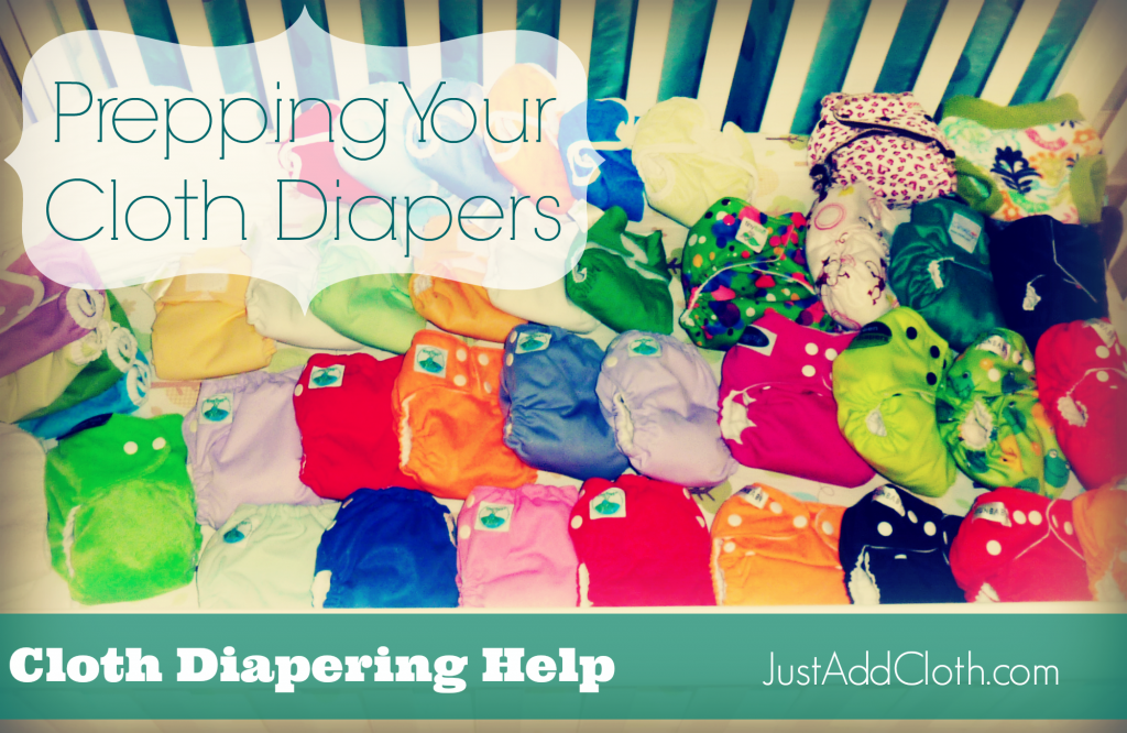 prepping cloth diapers