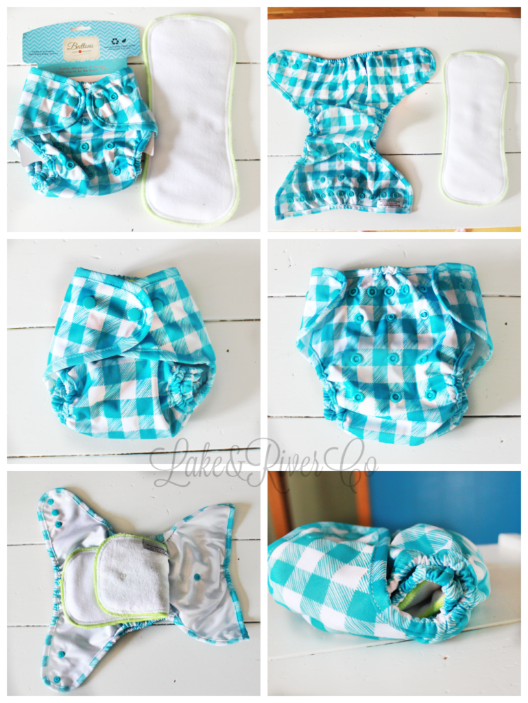 Buttons diapers features